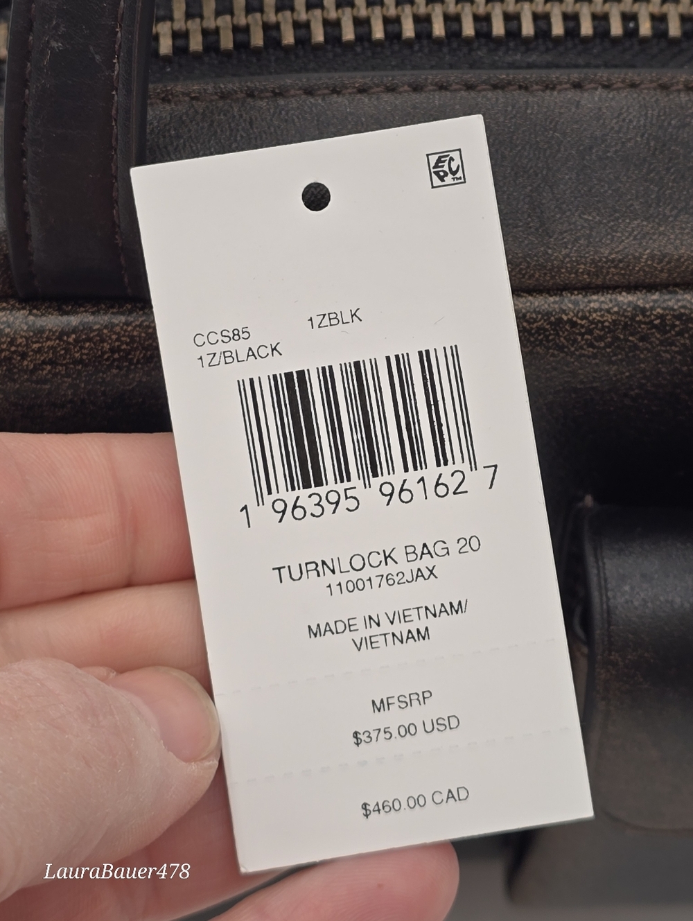 💥NWT💥Coach Twin Turnlock 20, Loved Leather - Picture 14 of 16
